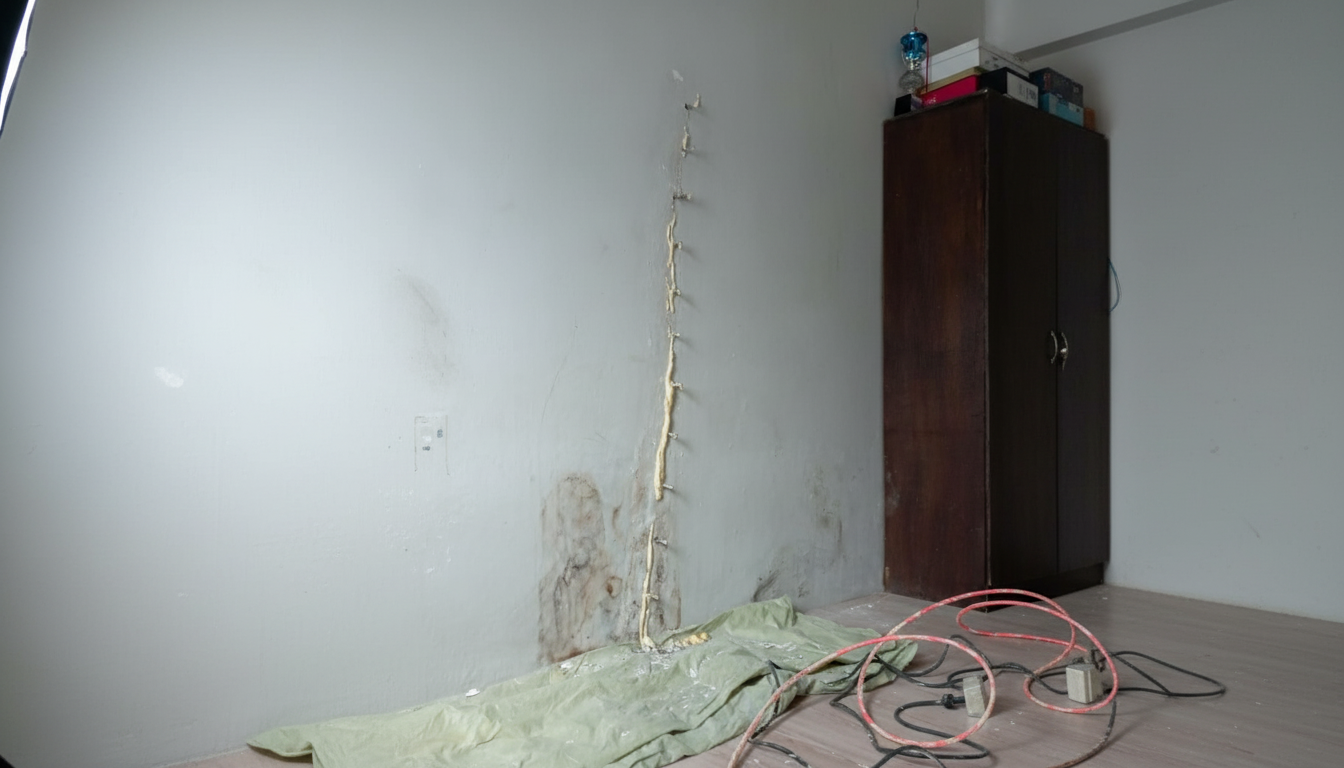 Injeksi beton untuk kebocoran pada rumah tinggal